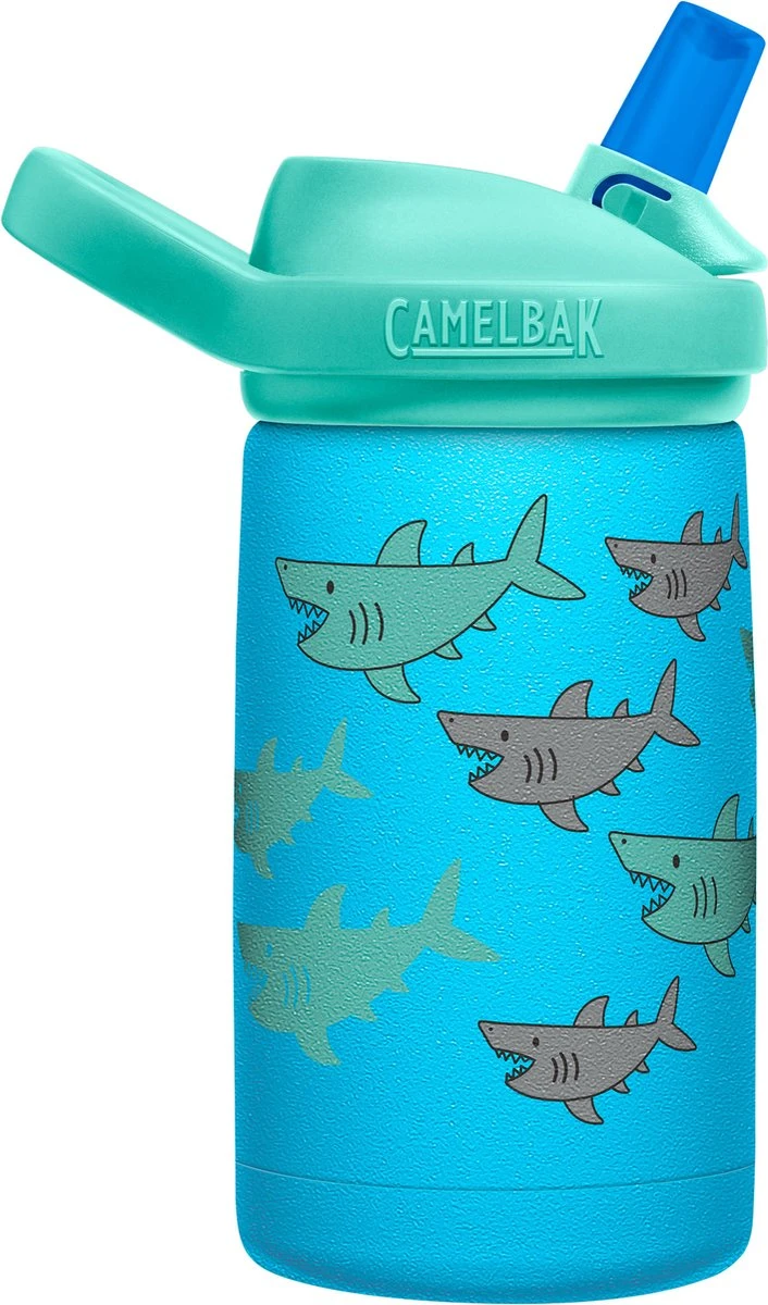CamelBak Eddy+ Kids SST Vacuum Insulated - Isolatie Drinkfles - 350 Ml - Blauw (School Of Sharks) 5 CamelBak Eddy+ Kids SST Vacuum Insulated - Isolatie Drinkfles - 350 Ml - Blauw (School Of Sharks) - Afbeelding 3