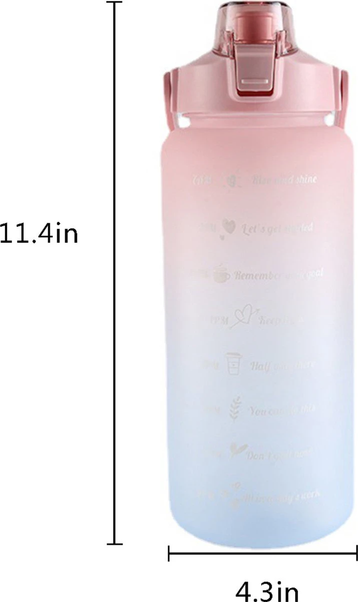 Merkloos Waterfles 2 Liter - Motivatie Waterfles - Waterfles Met Rietje - 2 Liter Waterfles - 2 Liter Drinkfles - Sportfles - Waterfles Met Tijdmarkering - 2 Liter 9 Merkloos Waterfles 2 Liter - Motivatie Waterfles - Waterfles Met Rietje - 2 Liter Waterfles - 2 Liter Drinkfles - Sportfles - Waterfles Met Tijdmarkering - 2 Liter - Afbeelding 7