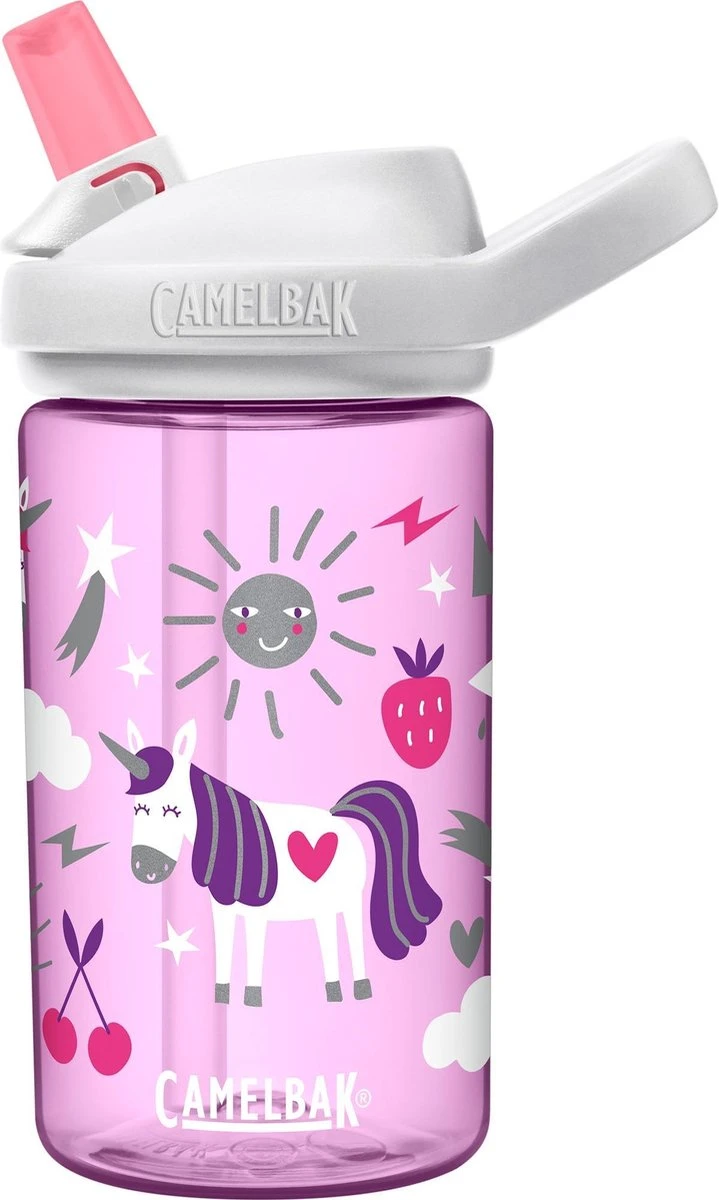 CamelBak Eddy+ Kids - Drinkfles - 400 Ml - Lila (Unicorn Party) 3 CamelBak Eddy+ Kids - Drinkfles - 400 Ml - Lila (Unicorn Party)