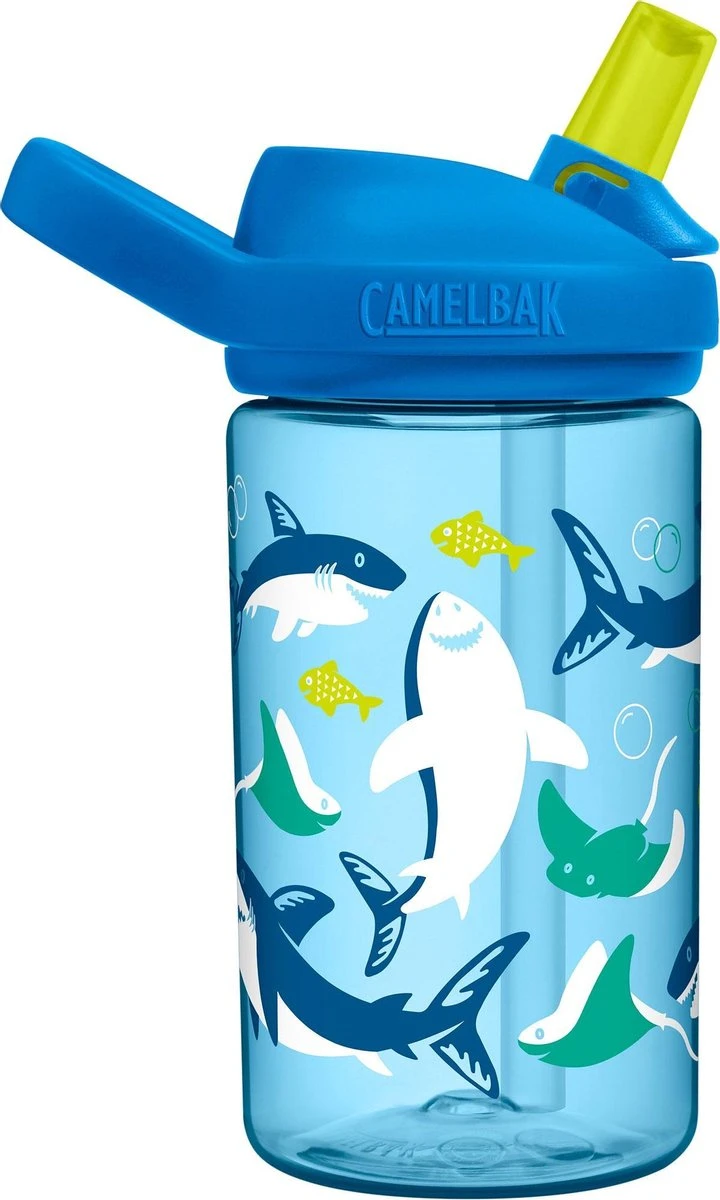 CamelBak Eddy+ Kids - Drinkfles - 400 Ml - Blauw (Sharks And Rays) 5 CamelBak Eddy+ Kids - Drinkfles - 400 Ml - Blauw (Sharks And Rays) - Afbeelding 3