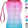 FLOOQ - Waterfles - Bidon - Sportdrankfles - Grote Waterfles - Rietje - 2 Liter - Lekvrij - Tijdsmarkering - Motivatie Waterfles - Blauw/Roze 2 FLOOQ - Waterfles - Bidon - Sportdrankfles - Grote Waterfles - Rietje - 2 Liter - Lekvrij - Tijdsmarkering - Motivatie Waterfles - Blauw/Roze -Aigostar winkel 723x1200