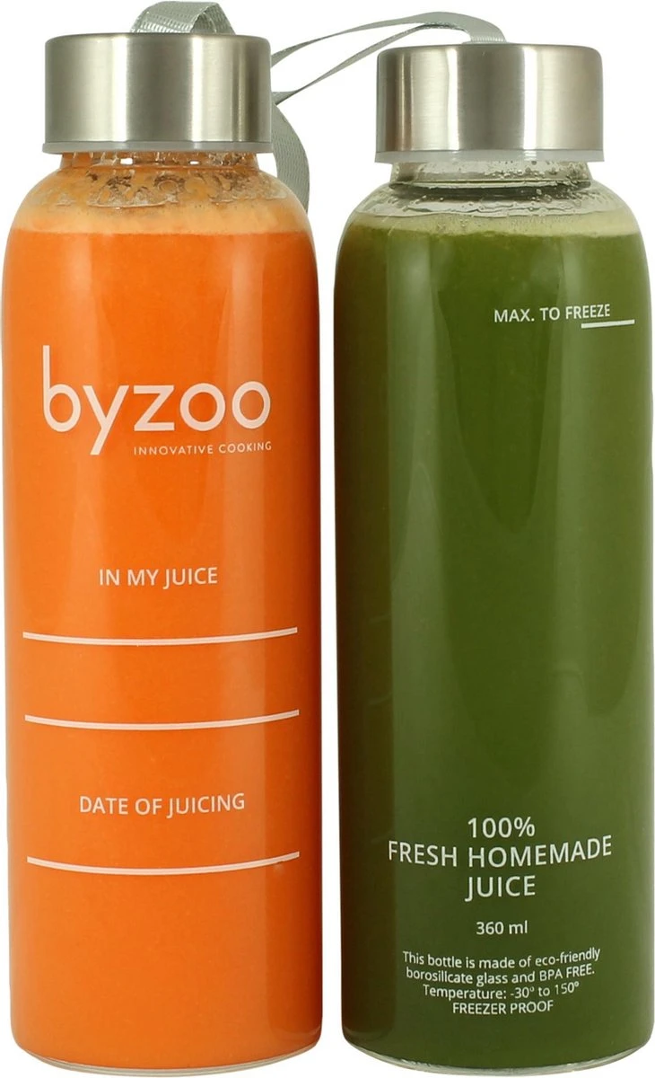 Byzoo Drinkfles 360ml 6-pack ( 6 Flesjes ) 4 Byzoo Drinkfles 360ml 6-pack ( 6 Flesjes ) - Afbeelding 2