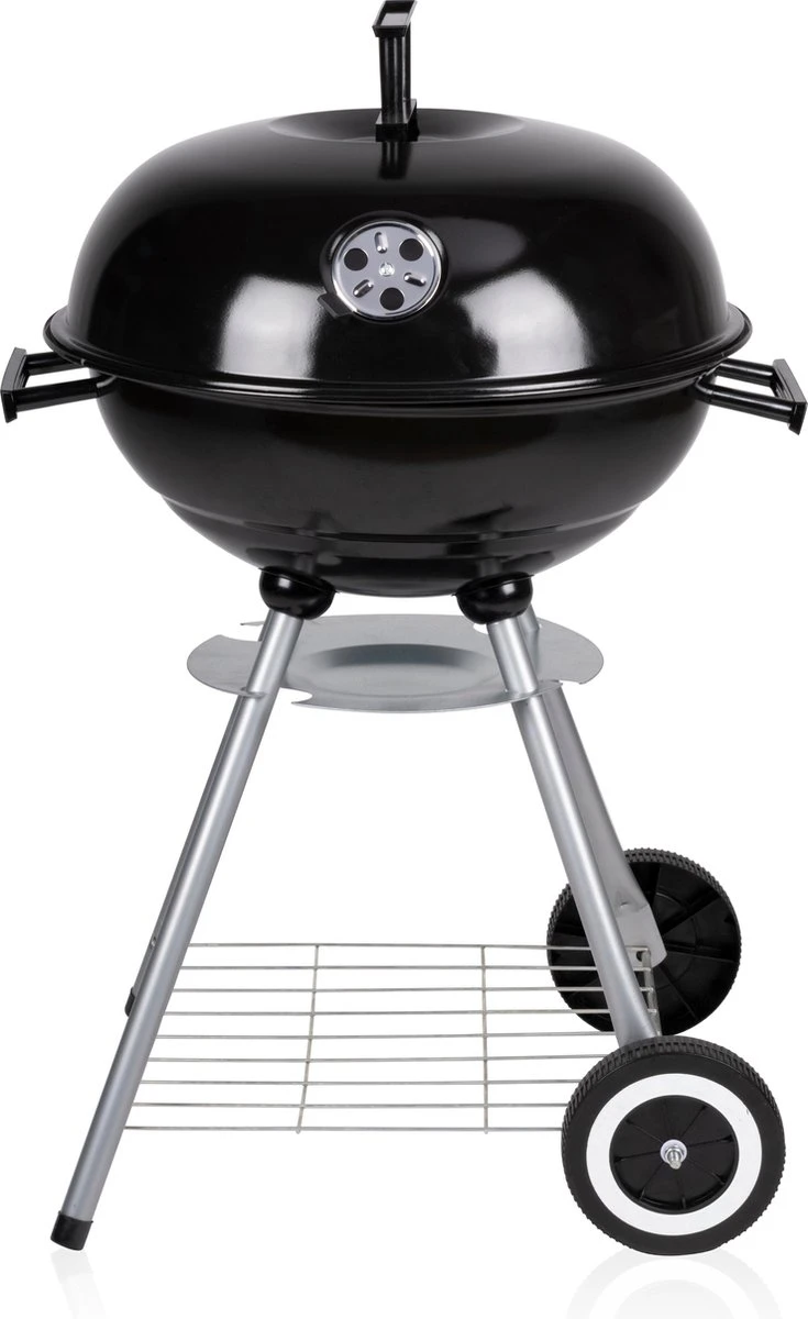BBQ Collection Houtskoolbarbecue - Kogelbarbecue 45 X 60 Centimeter - Ronde Barbecue - Barbecue Op Wielen - Zwart - Metaal 3 BBQ Collection Houtskoolbarbecue - Kogelbarbecue 45 X 60 Centimeter - Ronde Barbecue - Barbecue Op Wielen - Zwart - Metaal