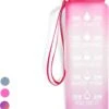 LaCardia Motivatie Waterfles Roze Paars - 1 Liter Drinkfles - Waterfles Met Tijdmarkering - Roze + Paars -Aigostar winkel 750x1200