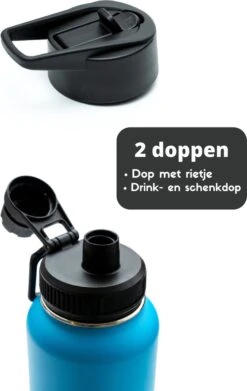 Drinkfles - Aqua Blue - 1 Liter - Extra Dop Met Rietje & Drinktuit - Waterfles Met Rietje - Isoleerfles - BPA Vrij - Lekvrij 14 Drinkfles - Aqua Blue - 1 Liter - Extra Dop Met Rietje & Drinktuit - Waterfles Met Rietje - Isoleerfles - BPA Vrij - Lekvrij -Aigostar winkel 759x1200