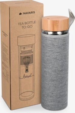 Navaris Glazen Theefles Met Filter - 450 Ml - Waterfles Van Glas - Dubbelwandige Drinkfles - Fles Met Bamboe Dop, Thee Infuser En Hoes - Travel Design 12 Navaris Glazen Theefles Met Filter - 450 Ml - Waterfles Van Glas - Dubbelwandige Drinkfles - Fles Met Bamboe Dop, Thee Infuser En Hoes - Travel Design -Aigostar winkel 798x1200 1