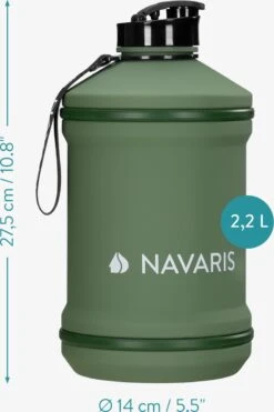 Navaris Waterfles Van Lichte Kunststof - Drinkfles 2L - Extra Grote Fles Met Drinkdop - Ideaal Voor Sport, Fitness, Yoga En Kamperen -Aigostar winkel 799x1200