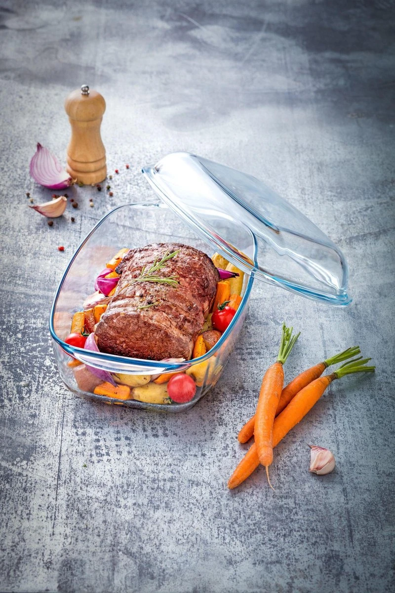 Pyrex - Essentials Schaal Rechthoek Met Deksel 6,5 Liter - Transparant 6 Pyrex - Essentials Schaal Rechthoek Met Deksel 6,5 Liter - Transparant - Afbeelding 4