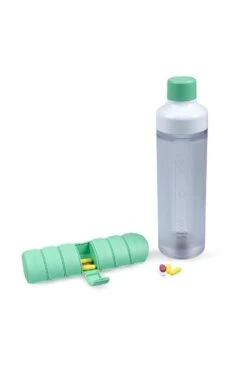 YOS Bottle - Waterfles Met Pillendoos - 7 Vaks - Groen -Aigostar winkel 801x1200 3