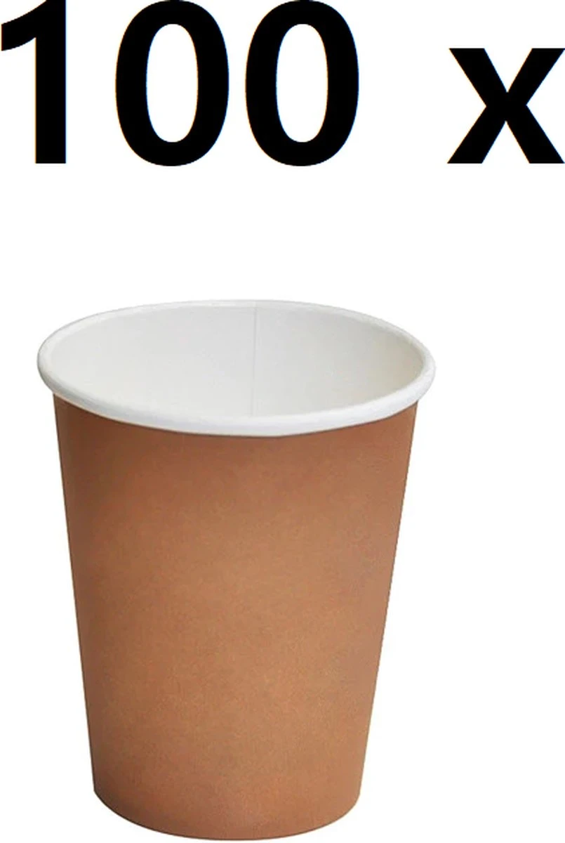Merkloos Kartonnen Koffiebeker 240 Ml 8oz Bruin - 100 Stuks - Wegwerp Papieren Bekers Karton – Drank Bekers – Drinkbekers- Koffie Beker – Wegwerpbeker – Koffiekopjes – Koffiemokken - Warme En Koude Dranken - Milieuvriendelijk 6 Merkloos Kartonnen Koffiebeker 240 Ml 8oz Bruin - 100 Stuks - Wegwerp Papieren Bekers Karton – Drank Bekers – Drinkbekers- Koffie Beker – Wegwerpbeker – Koffiekopjes – Koffiemokken - Warme En Koude Dranken - Milieuvriendelijk - Afbeelding 4