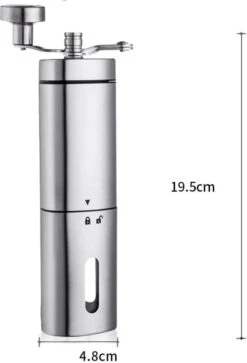 Comes In Handy - Koffiemolen Handmatig - Keramische Kern - Roestvrijstaal - Instelbare Maalgraad -Aigostar winkel 817x1200