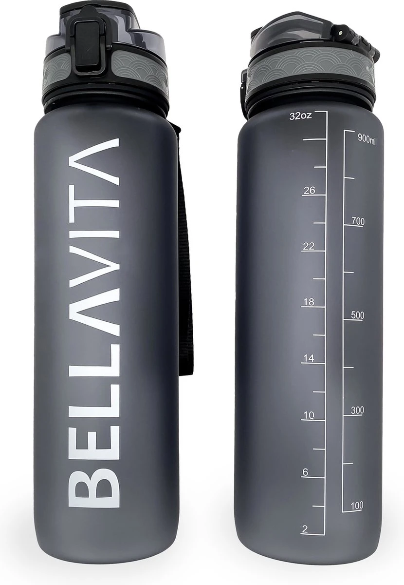 BELLAVITA Drinkfles - Zwart - Waterfles - Drinkfles Volwassenen - Drinkfles Kinderen - Drinkfles 1 Liter - Fles - 1 Liter - 1000ml - Tritan - Fruitfilter- BPA-vrij - 100% Lekvrij 3 BELLAVITA Drinkfles - Zwart - Waterfles - Drinkfles Volwassenen - Drinkfles Kinderen - Drinkfles 1 Liter - Fles - 1 Liter - 1000ml - Tritan - Fruitfilter- BPA-vrij - 100% Lekvrij