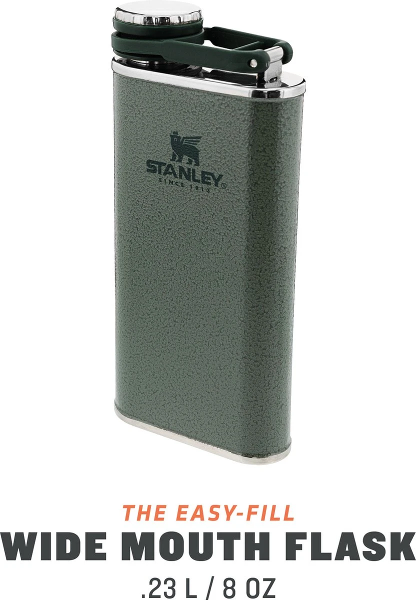 Stanley The Easy Fill Wide Mouth Flask 0,23L - Flacon - Hammertone Green 13 Stanley The Easy Fill Wide Mouth Flask 0,23L - Flacon - Hammertone Green - Afbeelding 11