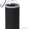 Glazen Waterfles/drinkfles Met Zwarte Softshell Bescherm Hoes 420 Ml - Sportfles - Bidon -Aigostar winkel 839x1200