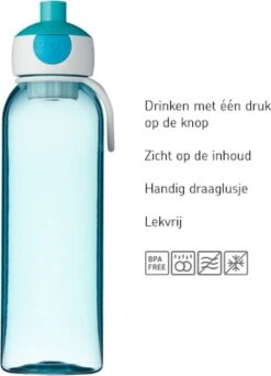 Mepal – Waterfles Pop-up Campus – 500 Ml – Roze – Drinkfles Kinderen – Zicht Op Inhoud – BPA Vrij -Aigostar winkel 867x1200 1
