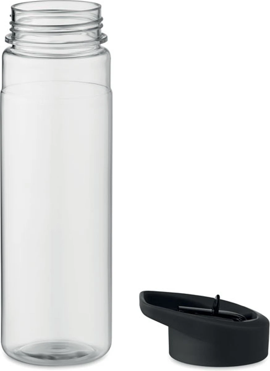 Merkloos Drinkfles Met Rietje - Waterfles - Drinkfles Volwassenen - Flip-top Deksel - RPET - Polypropyleen - 650ML - Zwart 7 Merkloos Drinkfles Met Rietje - Waterfles - Drinkfles Volwassenen - Flip-top Deksel - RPET - Polypropyleen - 650ML - Zwart - Afbeelding 5