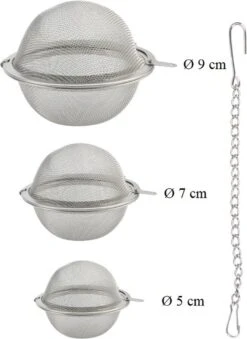 Merkloos Thee Zeef Set 3 Stuks Ø 9 / Ø 7 / Ø 5 - Thee/kruiden Kogel RVS -Thee Ei RVS - Kruiden Zeef/filter RVS 13 Merkloos Thee Zeef Set 3 Stuks Ø 9 / Ø 7 / Ø 5 - Thee/kruiden Kogel RVS -Thee Ei RVS - Kruiden Zeef/filter RVS -Aigostar winkel 875x1200