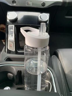 Merkloos Waterfles Met Rietje - 700ML - Drinkfles - Transparant-Zwart -Aigostar winkel 899x1200 14