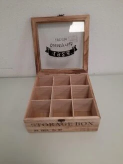 Merkloos Houten Theekist - 9-vaks Theedoos 9 Merkloos Houten Theekist - 9-vaks Theedoos -Aigostar winkel 900x1200 27