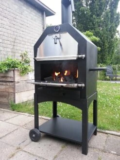 Merkloos MaxxGarden Pizza Oven - Smoker Barbecue Houtskool 45 X 65 X 158cm -Aigostar winkel 900x1200 36