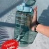 Merkloos 2 Liter Waterfles Groen Transparant - Gratis Armband - Grote Waterfles - Motivatie Fles - Bidon - Twee Liter Waterfles - Sportfles - Waterkan - Gallon - 2 Liter Bottle - Drinkfles - Schenkfles - Groen Transparant - Zwart Armbandje -Aigostar winkel 900x1200 6
