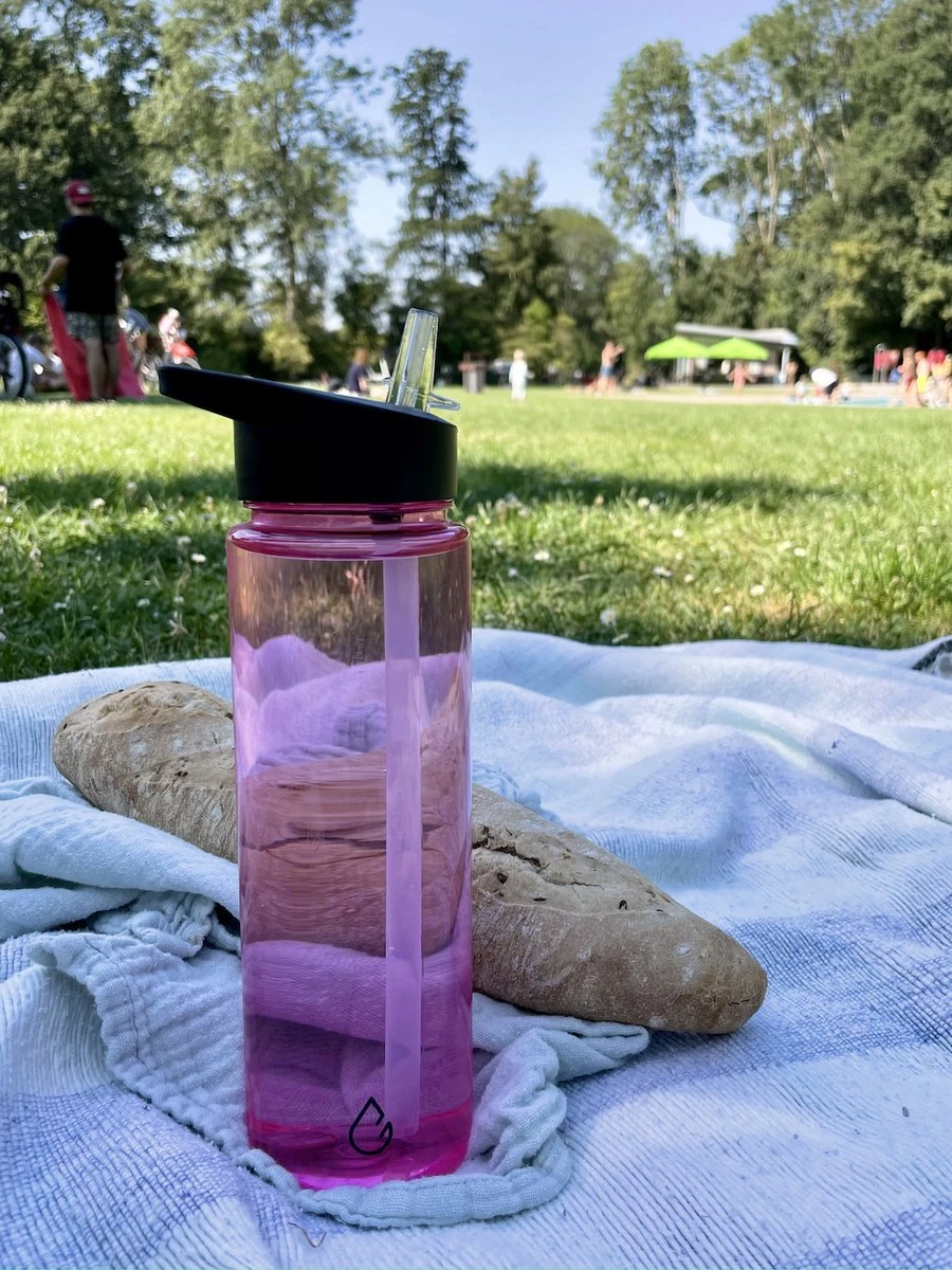 Wattamula Milieuvriendelijke Waterfles Met Rietje - 700 ML - Roze Transparant - Drinkfles 5 Wattamula Milieuvriendelijke Waterfles Met Rietje - 700 ML - Roze Transparant - Drinkfles - Afbeelding 3