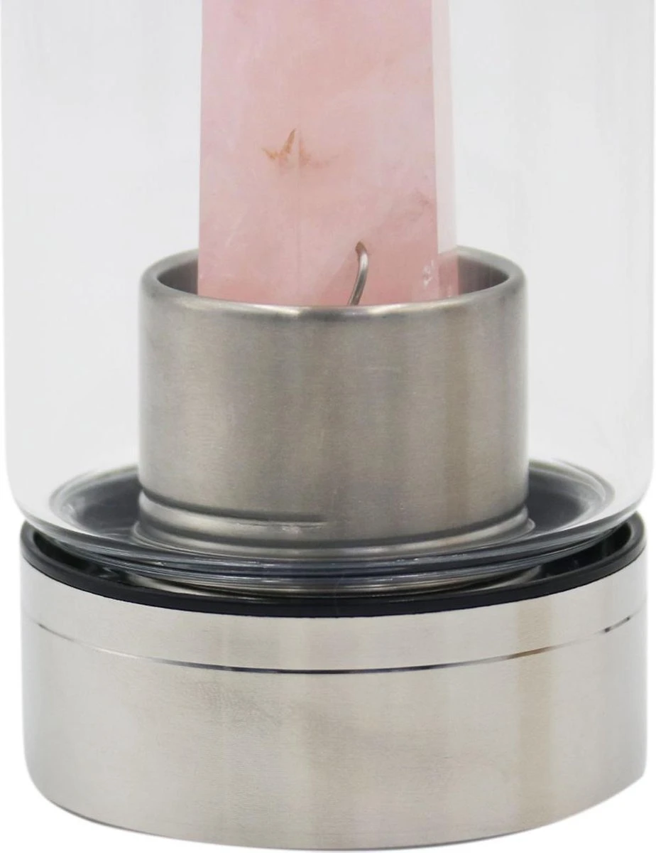 Health Crystal - 550 ML - Luxe Waterfles Met Kristal - Roze Quartz - Zorgt Voor Energie - Detox - Verfrissende Smaak Aan Je Water - Zorgt Voor Balans - Helpt Met Afvallen - Handig Mee Te Nemen - Perfect Als Cadeau 4 Health Crystal - 550 ML - Luxe Waterfles Met Kristal - Roze Quartz - Zorgt Voor Energie - Detox - Verfrissende Smaak Aan Je Water - Zorgt Voor Balans - Helpt Met Afvallen - Handig Mee Te Nemen - Perfect Als Cadeau - Afbeelding 2