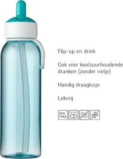 Mepal – Waterfles Flip-up Campus – 500 Ml – Roze – Drinkfles Met Een Rietje – Geschikt Voor Koolzuurhoudende Dranken -Aigostar winkel 933x1200