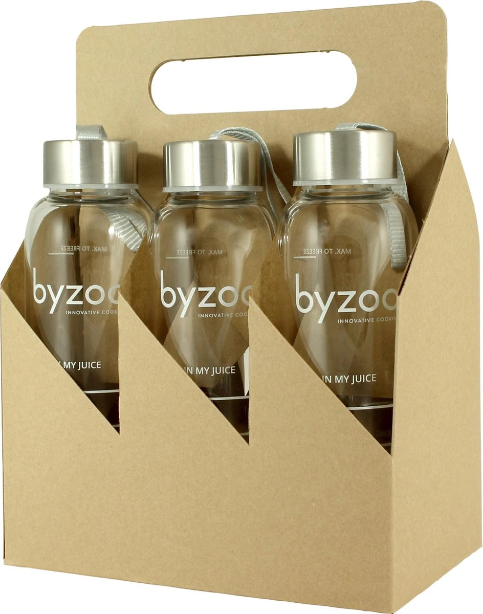 Byzoo Drinkfles 360ml 6-pack ( 6 Flesjes ) 3 Byzoo Drinkfles 360ml 6-pack ( 6 Flesjes )