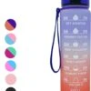 Seniq Motivatie Waterfles - 1 Liter - Drinkfles Met Tijdmarkering - Rietje - Paars Oranje 1 Seniq Motivatie Waterfles - 1 Liter - Drinkfles Met Tijdmarkering - Rietje - Paars Oranje -Aigostar winkel 944x1200