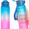 Migliore Drinkfles – Luxe Drinkfles Met Rietje – Waterfles 1 Liter – Water Bottle – Motivatie Waterfles Met Tijdmarkeringen, Ook In 600 Ml En 2 Liter -Aigostar winkel 945x1200