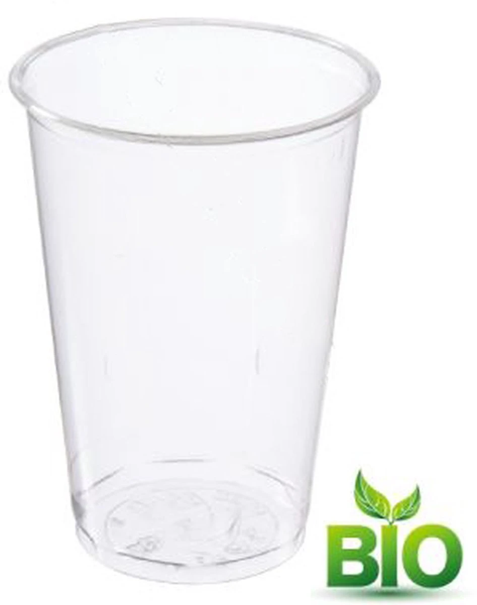 BIO Plastic Bekers Wegwerp - Biologisch Afbreekbaar - Drinkbeker PLA 220ml Afbreekbaar 50 Stuks 3 BIO Plastic Bekers Wegwerp - Biologisch Afbreekbaar - Drinkbeker PLA 220ml Afbreekbaar 50 Stuks