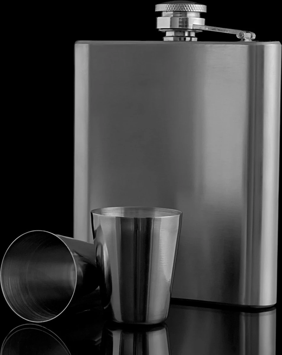 Merkloos RVS Heupfles Gift Set - Platvink - Zakflacon - Zakfles - Drankfles - Drankflacon Heupflesje - Incl. Trechter En Bekertjes 10 Merkloos RVS Heupfles Gift Set - Platvink - Zakflacon - Zakfles - Drankfles - Drankflacon Heupflesje - Incl. Trechter En Bekertjes - Afbeelding 8