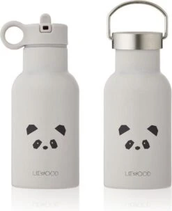 Liewood Thermo Drinkfles 375ml Panda Lichtgrijs