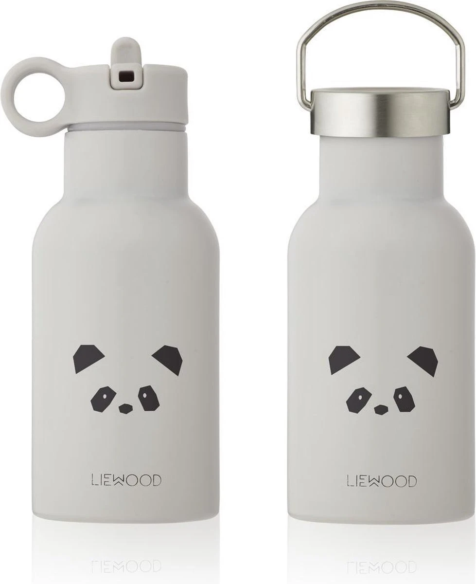 Liewood Thermo Drinkfles 375ml Panda Lichtgrijs 5 Liewood Thermo Drinkfles 375ml Panda Lichtgrijs - Afbeelding 3