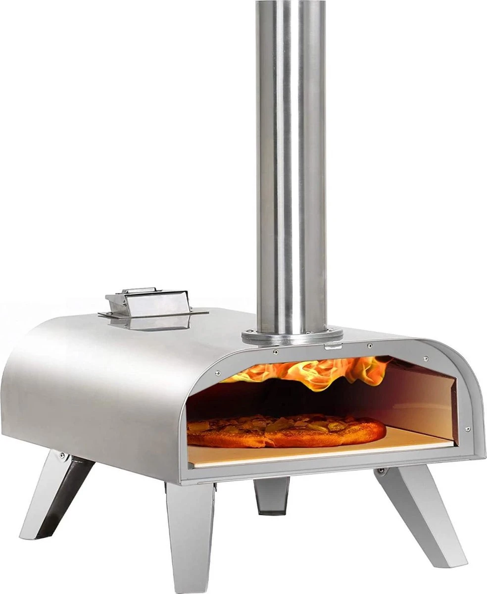 Bighorn Pizza Pellet Oven - Buiten - Draagbaar - Opvouwbaar - RVS - 15KG - 460° 3 Bighorn Pizza Pellet Oven - Buiten - Draagbaar - Opvouwbaar - RVS - 15KG - 460°